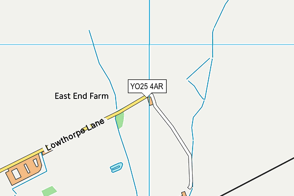 YO25 4AR map - OS VectorMap District (Ordnance Survey)