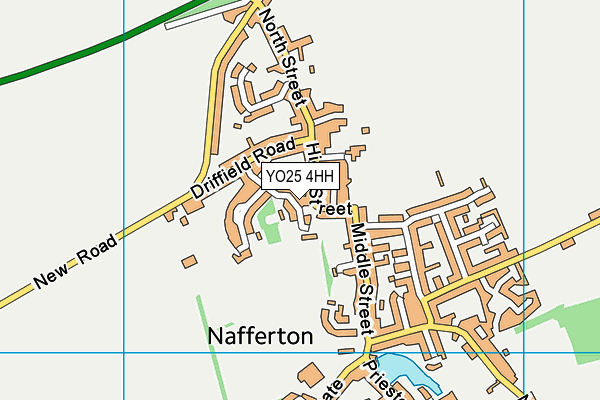 YO25 4HH map - OS VectorMap District (Ordnance Survey)