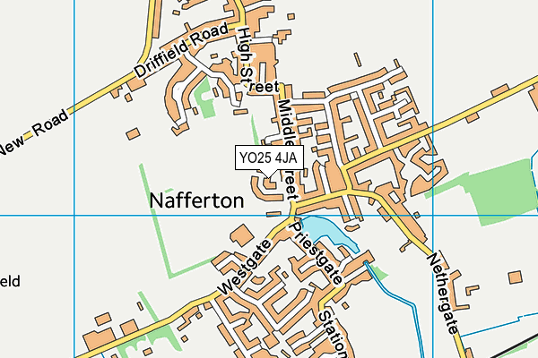 YO25 4JA map - OS VectorMap District (Ordnance Survey)