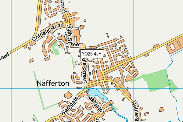 YO25 4JH map - OS VectorMap District (Ordnance Survey)