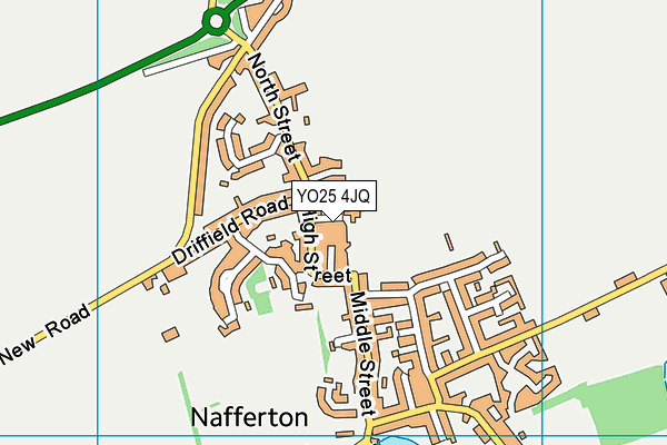 YO25 4JQ map - OS VectorMap District (Ordnance Survey)