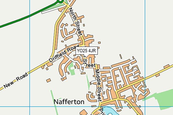 YO25 4JR map - OS VectorMap District (Ordnance Survey)