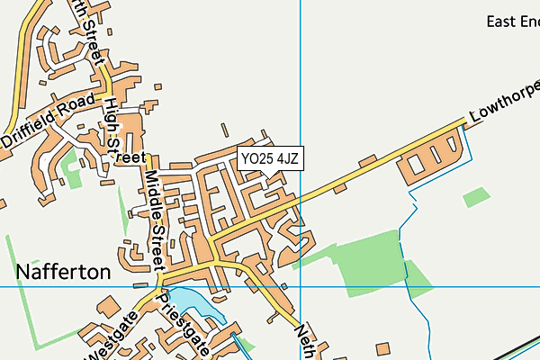 YO25 4JZ map - OS VectorMap District (Ordnance Survey)