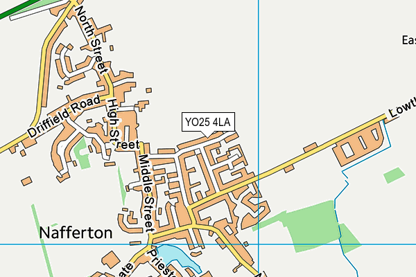 YO25 4LA map - OS VectorMap District (Ordnance Survey)