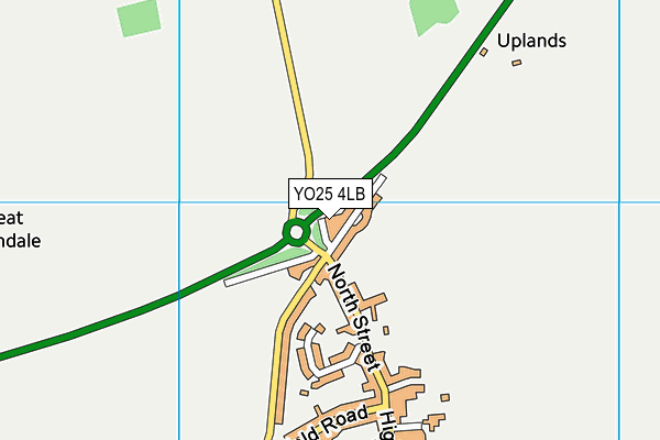 YO25 4LB map - OS VectorMap District (Ordnance Survey)