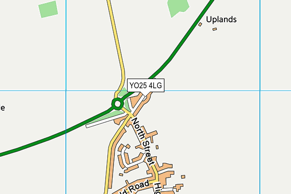 YO25 4LG map - OS VectorMap District (Ordnance Survey)