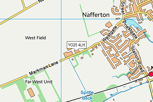 YO25 4LH map - OS VectorMap District (Ordnance Survey)