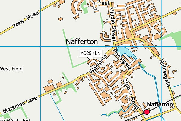 YO25 4LN map - OS VectorMap District (Ordnance Survey)