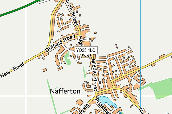 YO25 4LQ map - OS VectorMap District (Ordnance Survey)