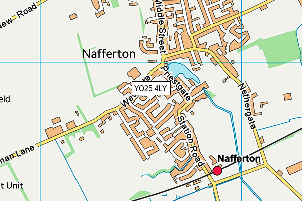 YO25 4LY map - OS VectorMap District (Ordnance Survey)