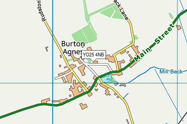 YO25 4NB map - OS VectorMap District (Ordnance Survey)