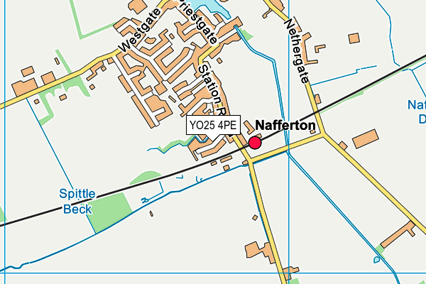 YO25 4PE map - OS VectorMap District (Ordnance Survey)
