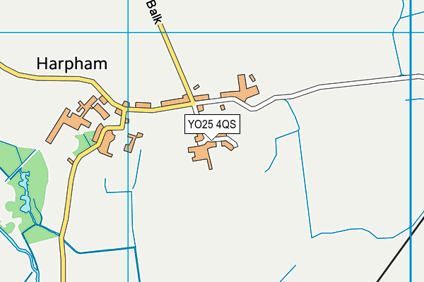 YO25 4QS map - OS VectorMap District (Ordnance Survey)