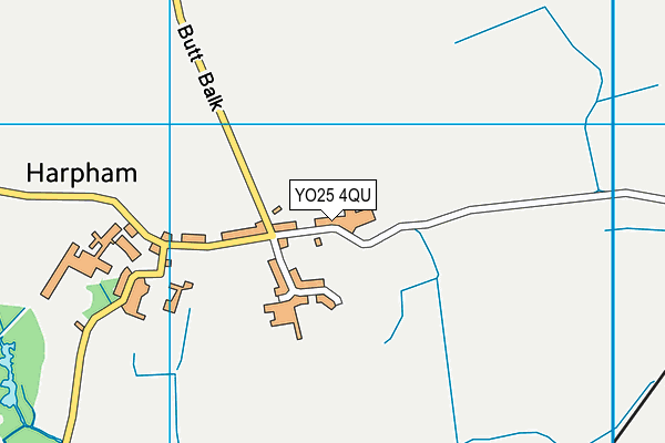 YO25 4QU map - OS VectorMap District (Ordnance Survey)