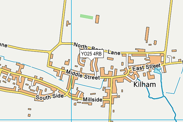 YO25 4RB map - OS VectorMap District (Ordnance Survey)