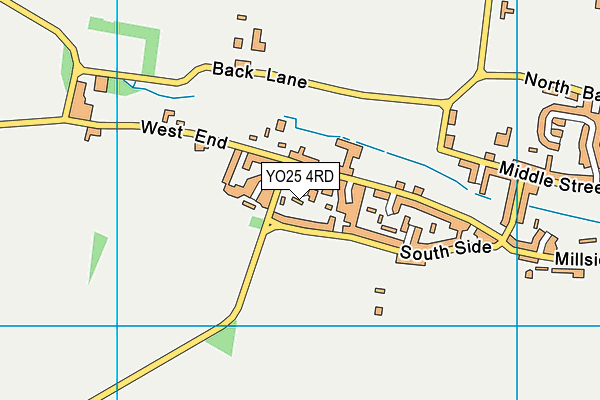 YO25 4RD map - OS VectorMap District (Ordnance Survey)