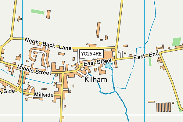 YO25 4RE map - OS VectorMap District (Ordnance Survey)