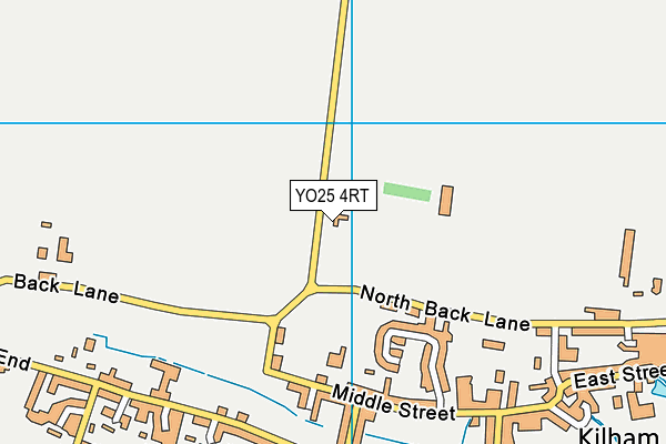 YO25 4RT map - OS VectorMap District (Ordnance Survey)