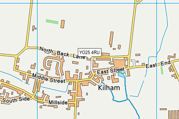 YO25 4RU map - OS VectorMap District (Ordnance Survey)
