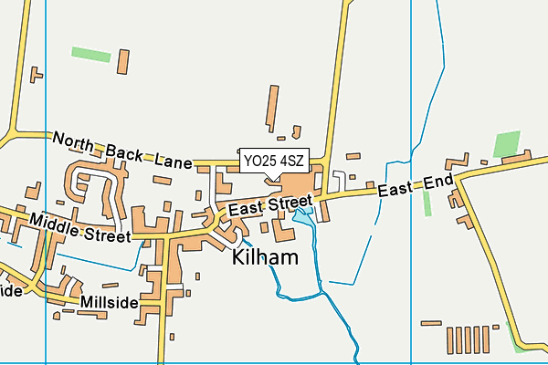YO25 4SZ map - OS VectorMap District (Ordnance Survey)