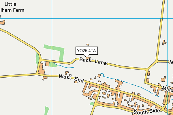 YO25 4TA map - OS VectorMap District (Ordnance Survey)
