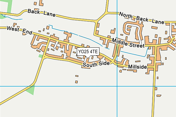 YO25 4TE map - OS VectorMap District (Ordnance Survey)