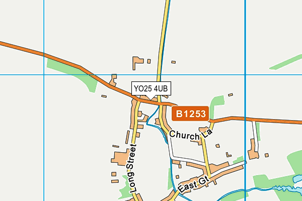 YO25 4UB map - OS VectorMap District (Ordnance Survey)