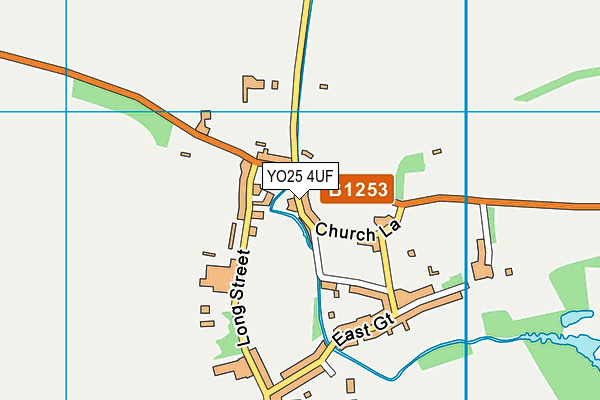 YO25 4UF map - OS VectorMap District (Ordnance Survey)