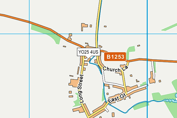 YO25 4US map - OS VectorMap District (Ordnance Survey)