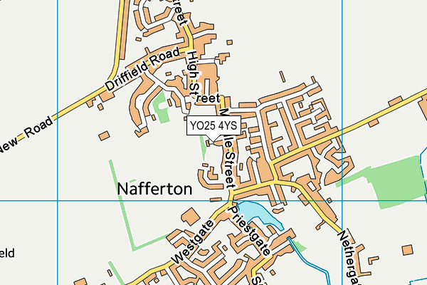 YO25 4YS map - OS VectorMap District (Ordnance Survey)