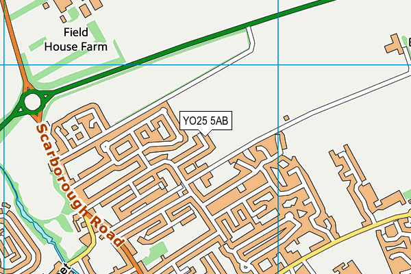 YO25 5AB map - OS VectorMap District (Ordnance Survey)