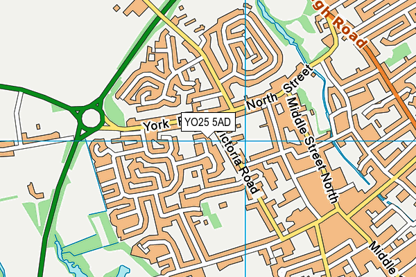 YO25 5AD map - OS VectorMap District (Ordnance Survey)