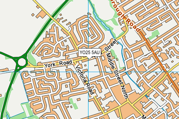 YO25 5AU map - OS VectorMap District (Ordnance Survey)