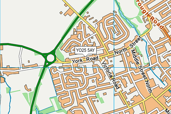 YO25 5AY map - OS VectorMap District (Ordnance Survey)