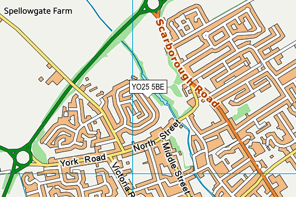 YO25 5BE map - OS VectorMap District (Ordnance Survey)