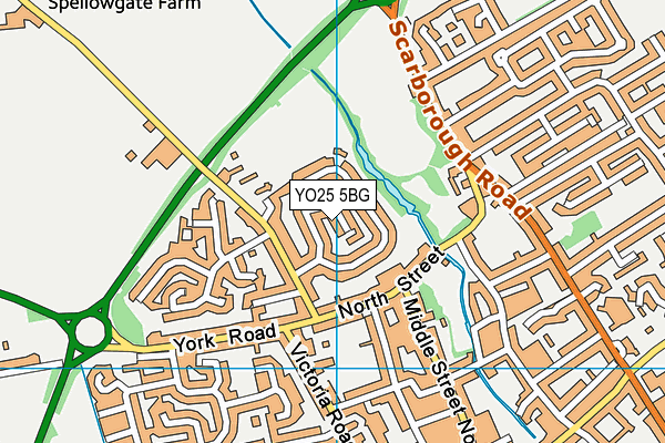 YO25 5BG map - OS VectorMap District (Ordnance Survey)