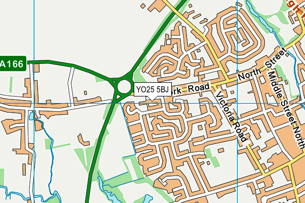 YO25 5BJ map - OS VectorMap District (Ordnance Survey)