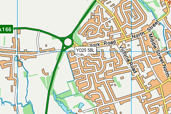 YO25 5BL map - OS VectorMap District (Ordnance Survey)