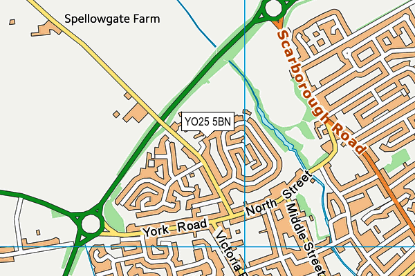 YO25 5BN map - OS VectorMap District (Ordnance Survey)