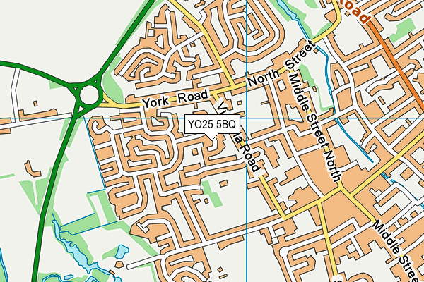 YO25 5BQ map - OS VectorMap District (Ordnance Survey)