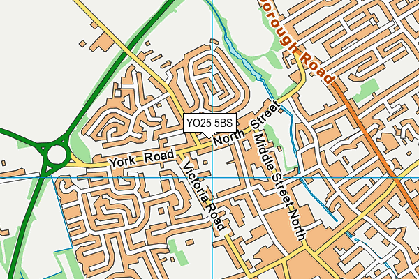 YO25 5BS map - OS VectorMap District (Ordnance Survey)