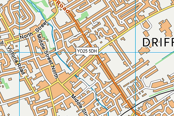 YO25 5DH map - OS VectorMap District (Ordnance Survey)