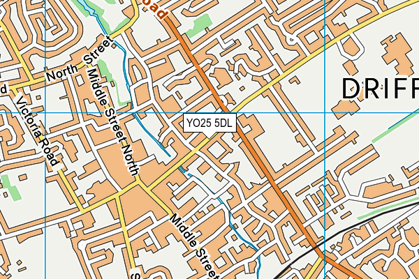 YO25 5DL map - OS VectorMap District (Ordnance Survey)