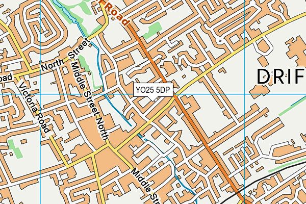 YO25 5DP map - OS VectorMap District (Ordnance Survey)