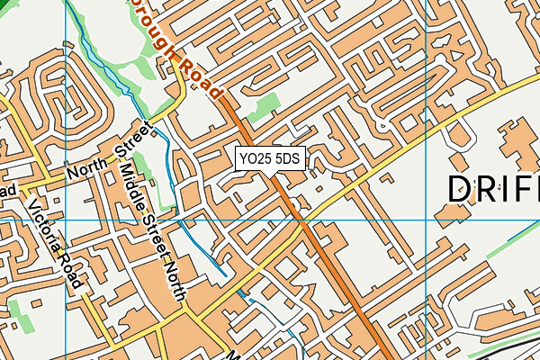 YO25 5DS map - OS VectorMap District (Ordnance Survey)
