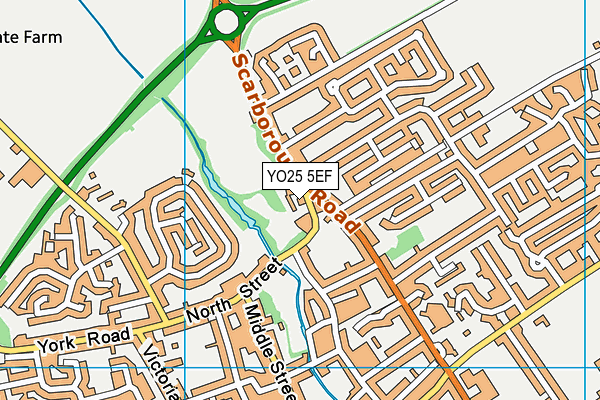 YO25 5EF map - OS VectorMap District (Ordnance Survey)