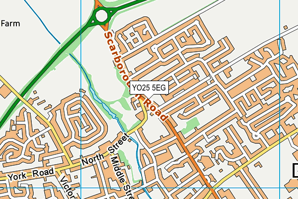 YO25 5EG map - OS VectorMap District (Ordnance Survey)