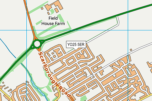 YO25 5ER map - OS VectorMap District (Ordnance Survey)