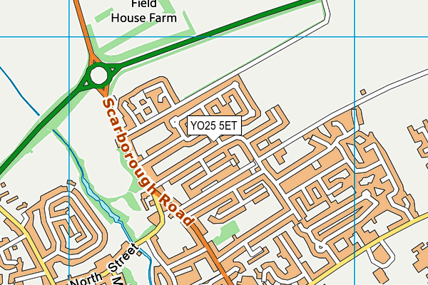 YO25 5ET map - OS VectorMap District (Ordnance Survey)