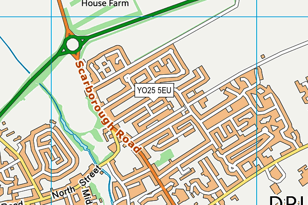 YO25 5EU map - OS VectorMap District (Ordnance Survey)